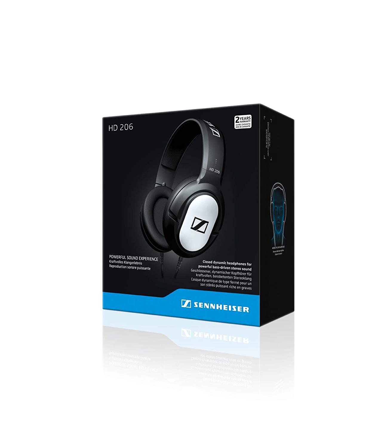 Buy Sennheiser HD 206 507364 Over the Ear Headphone (Silver/Black
