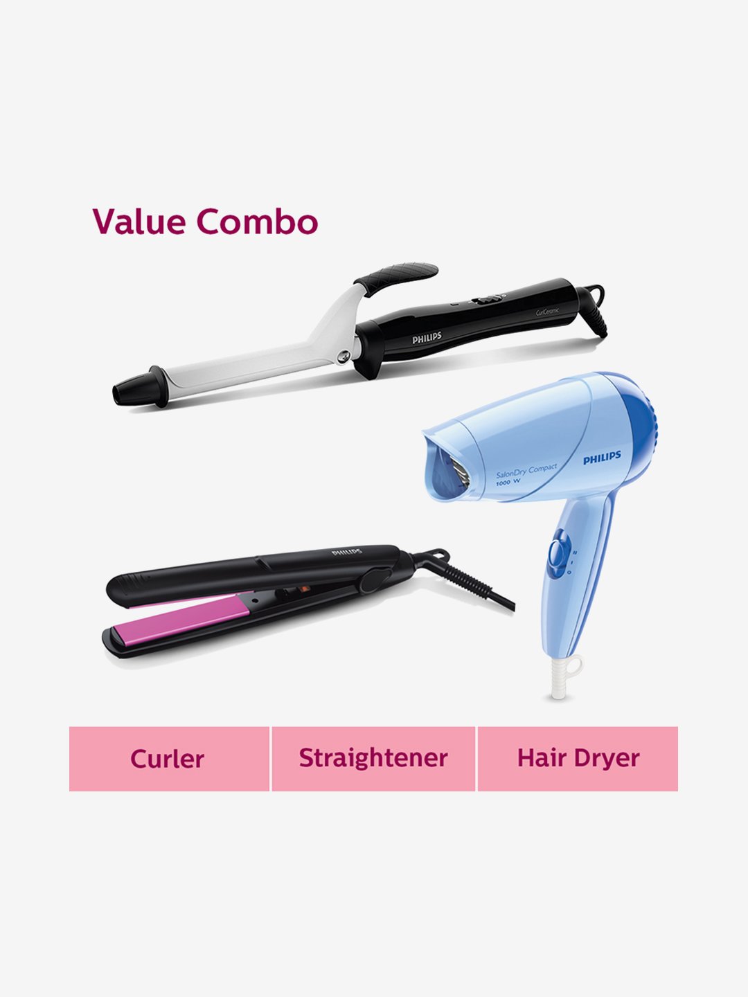 Buy Philips BHB862/HP8302/HP810060 Hair Curler, Straightener, Dryer Online  At Best Price @ Tata CLiQ