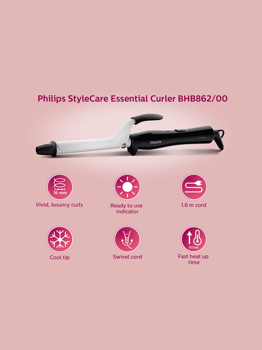 Buy Philips BHB862/HP8302/HP810060 Hair Curler, Straightener, Dryer Online  At Best Price @ Tata CLiQ