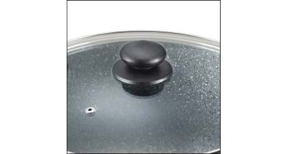 prestige omega deluxe granite stock pot with lid 280mm