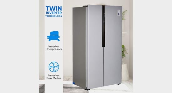 Buy Haier 570l Inverter 2020 Frost Free Side By Side Refrigerator Shiny Steel Hrf 622ss Online At Best Prices Tata Cliq
